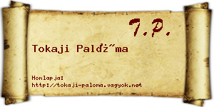 Tokaji Palóma névjegykártya
